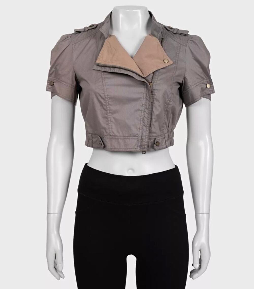 Brunello Cucinelli Brown Cropped Cotton Jacket - Size S